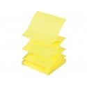 Foglietti riposizionabili a fisarmonica Q-Connect Z-Notes 70 g/m² giallo neon 76x76 mm  6 blocc. da 100 ff - KF16575