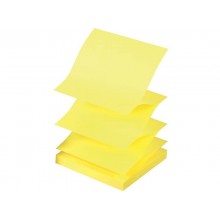 Foglietti riposizionabili a fisarmonica Q-Connect Z-Notes 70 g/m² giallo neon 76x76 mm  6 blocc. da 100 ff - KF16575