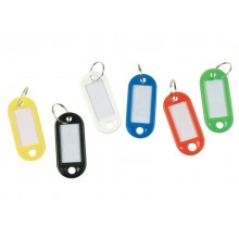Targhetta portachiavi Q-Connect standard in plastica 5x2,2 cm giallo/arancio Confezione da 10 pezzi - KF10873