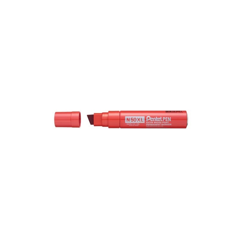 Marcatore permanente Pentel N50 XL punta a scalpello 15.4/8.0 mm rosso N50XL-B