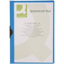 Cartellina con clip Q-Connect PVC 22x30,7 cm blu scuro KF00462 (Conf.10)
