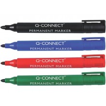 Marcatore permanente Q-Connect punta tonda 2-3 mm nero KF26045 (Conf.10)
