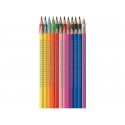Matite colorate Faber-Castell Colour Grip assortiti astuccio di cartone da 24 - 112424