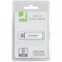 Chiavetta USB in blister Q-Connect Super Speed 3.0 argento/nero 8 GB KF16368