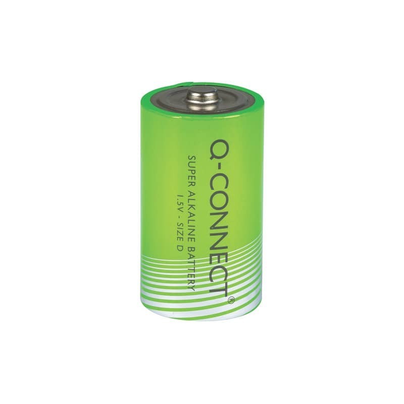 Batteria alcalina Q-Connect D/LR20 1.5 V - conf. 2 pz in blister - KF00491 (Conf.5)