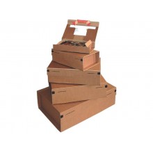 Scatola con tasca interna ColomPac in cartone ondulato f.to 36,5x23,5x12 cm avana - CP067.04 (Conf.10)