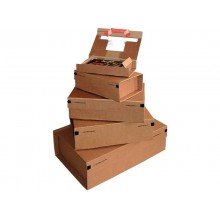 Scatola ColomPac in cartone ondul. - con tasca interna-form. est. 51,5x33,5x17 cm int. 46x31x16 avana - CP067.07 (Conf.10)