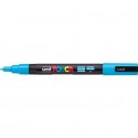 Marcatore a tempera POSCA Uni-Ball punta tonda 0,9-1,3 mm azzurro M PC3M AZ