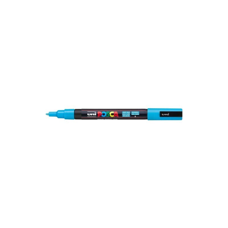 Marcatore a tempera POSCA Uni-Ball punta tonda 0,9-1,3 mm azzurro M PC3M AZ