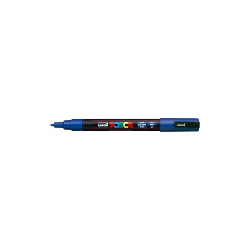 Marcatore a tempera POSCA Uni-Ball punta tonda 0,9-1,3 mm blu scuro M PC3M B