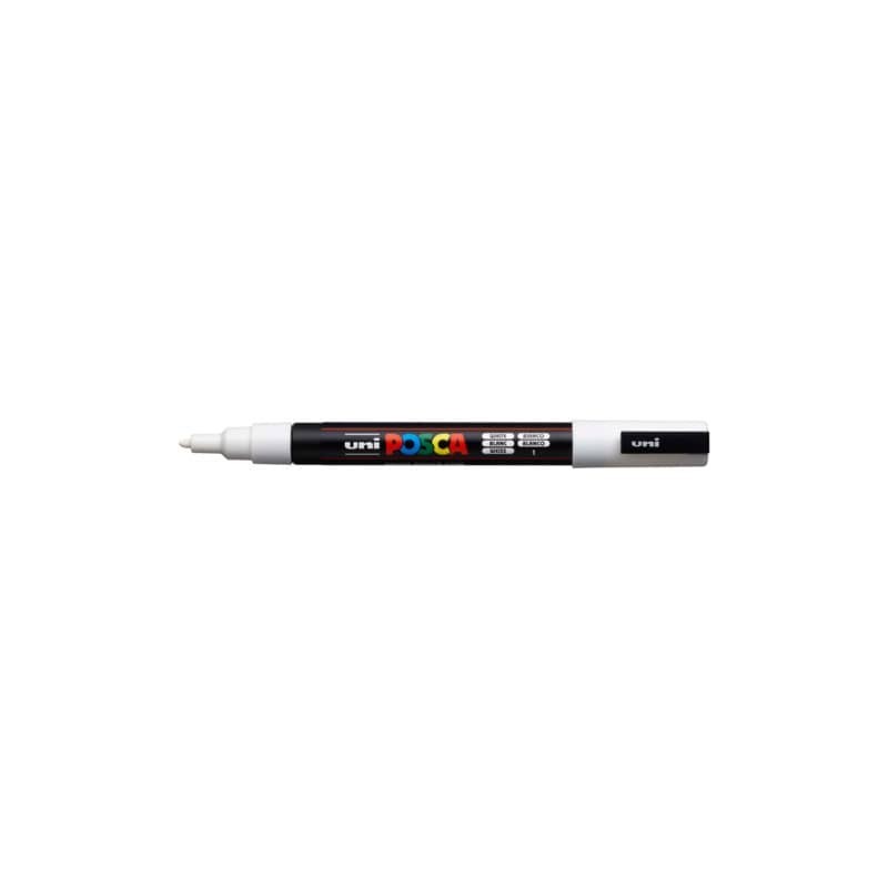 Marcatore a tempera POSCA Uni-Ball punta tonda 0,9-1,3 mm bianco M PC3M BI