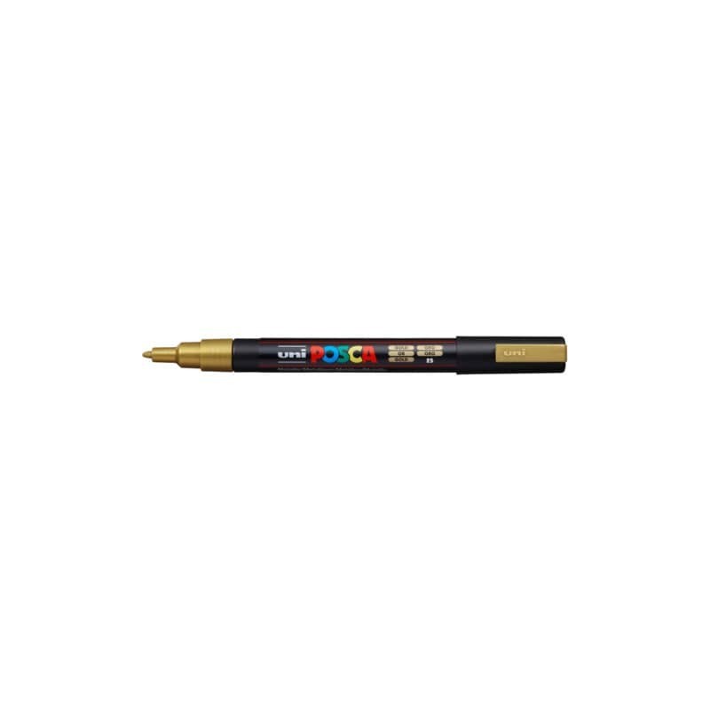 Marcatore a tempera POSCA Uni-Ball punta tonda 0,9-1,3 mm oro M PC3M ORO