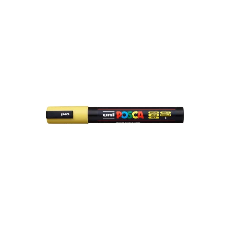Marcatore a tempera POSCA Uni-Ball punta tonda 1,8-2,5 mm giallo M PC5M G