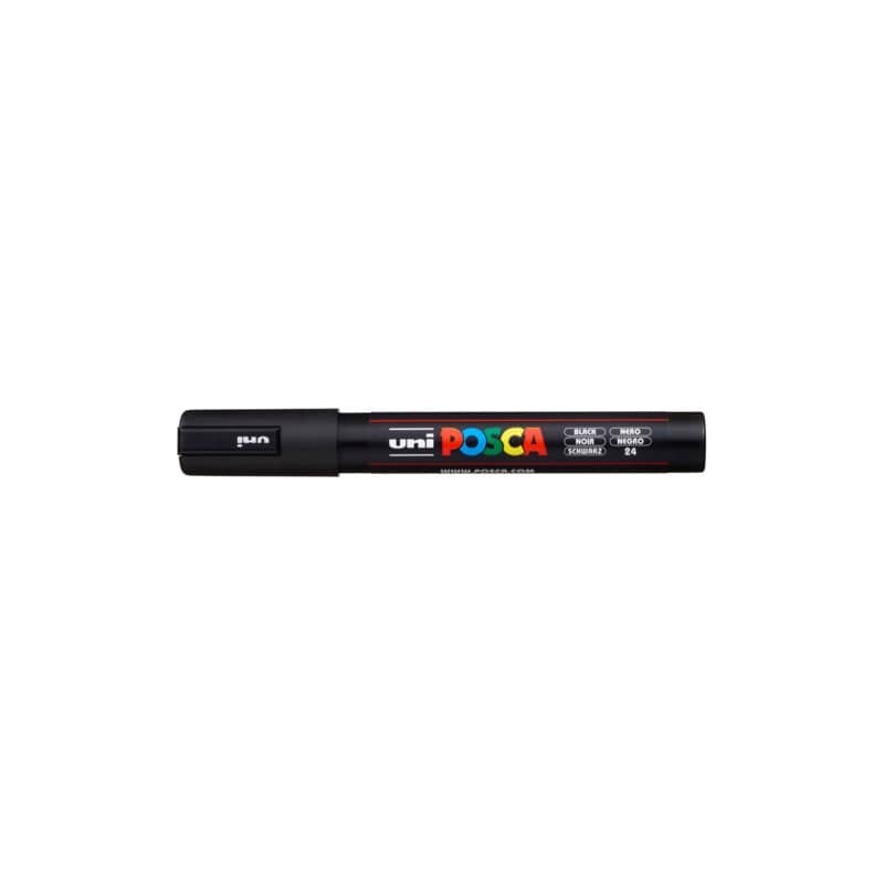 Marcatore a tempera POSCA Uni-Ball punta tonda 1,8-2,5 mm nero M PC5M N
