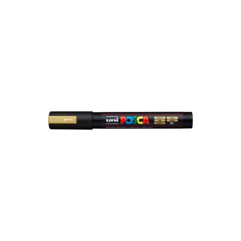 Marcatore a tempera POSCA Uni-Ball punta tonda 1,8-2,5 mm oro M PC5M ORO