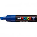Marcatore a tempera POSCA Uni-Ball punta a scalpello 8 mm blu M PC8K B
