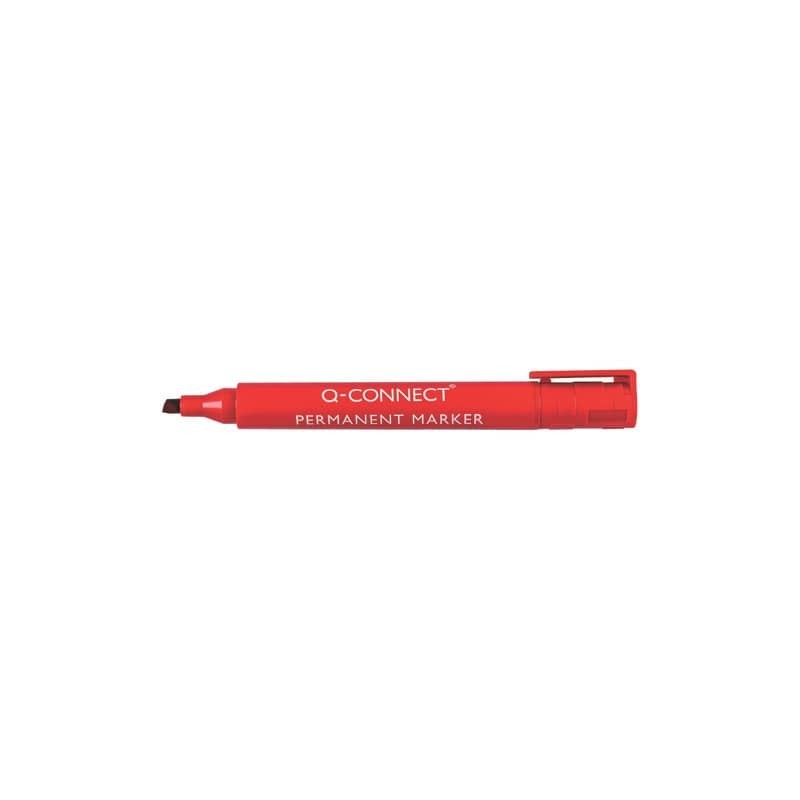 Marcatore permanente Q-Connect punta a scalpello 1,2-5 mm rosso KF26044 (Conf.10)