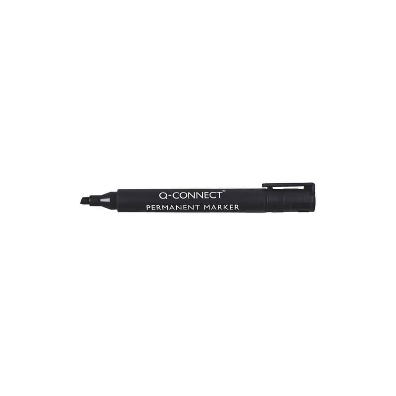 Marcatore permanente Q-Connect punta a scalpello 1,2-5 mm nero KF26042 (Conf.10)