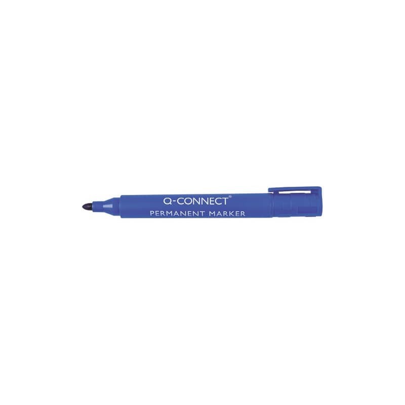 Marcatore permanente Q-Connect punta tonda 2-3 mm blu KF26046 (Conf.10)