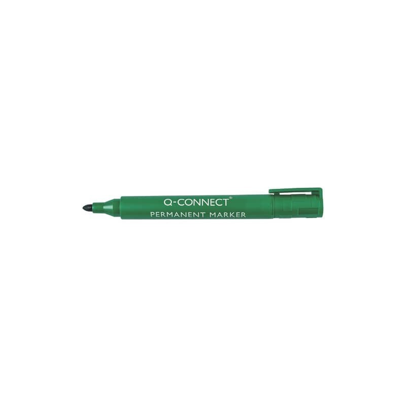 Marcatore permanente Q-Connect punta tonda 2-3 mm verde KF01773 (Conf.10)