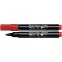 Marcatore permanente Q-Connect punta tonda 2-3 mm rosso KF26047 (Conf.10)