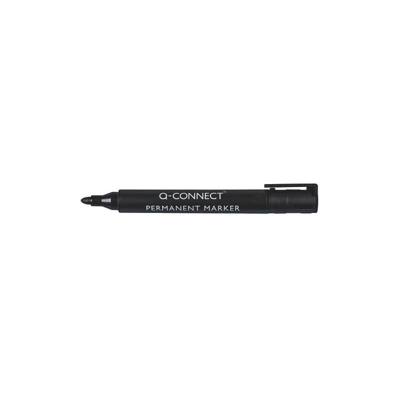 Marcatore permanente Q-Connect punta tonda 2-3 mm nero KF26045 (Conf.10)