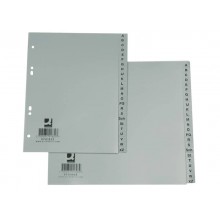 Divisori alfabetici Q-Connect A-Z metà altezza 23x21 cm grigio 24 pagine KF01808