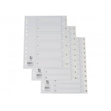 Divisore numerico Q-Connect bianco 22,5x29,7 cm ppl 1-12 KF00178