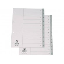 Divisore numerico Q-Connect grigio 22,5x29,7 cm ppl 1-12 KF01826