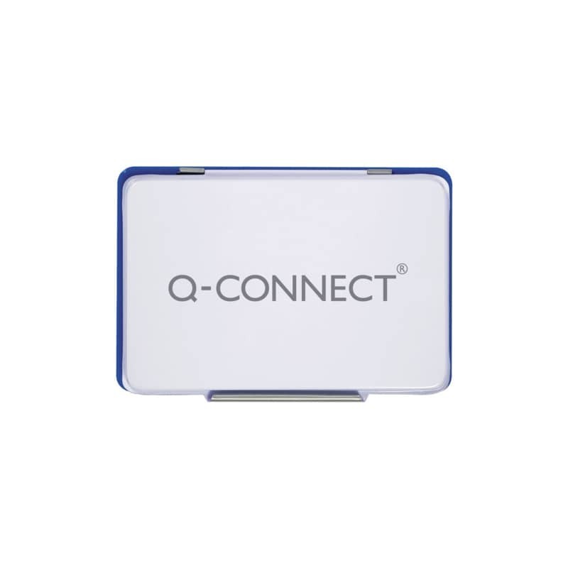 Cuscinetto per timbri Q-Connect 11x7 cm blu KF25209
