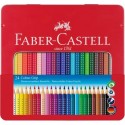 Matite colorate Faber-Castell Colour Grip assortiti astuccio di metallo da 24 - 112423