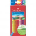 Matite colorate Faber-Castell Colour Grip assortiti astuccio di cartone da 24 - 112424