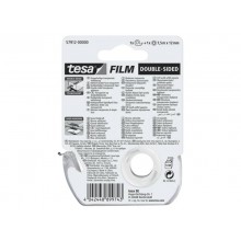Nastro biadesivo tesa tesafilm® 12 mm x 7,5 m in chiocciola con lama in metallo trasparente - 57912-00000-01 (Conf.10)