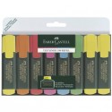 Evidenziatori Faber-Castell Textliner 48 Refill tratto 1-2-5 mm assortiti astuccio da 6+2 omaggio - 154862