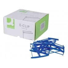 Clip fermafogli Q-Connect blu passo 8 cm conf. 100 pezzi - KF02282