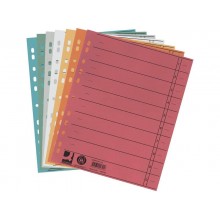 Separatore per archivio con perforazione universale Q-Connect 24x30 cm 230 g/m² assortiti  conf. da 100 - KF00642