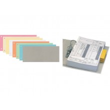 Separatore per archivio con due fori Q-Connect 24x10,5 cm 190 g/m² rosa conf. da 100 - KF00517