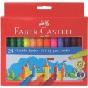 Pennarelli Faber-Castell CASTELLO Jumbo punta grossa 5 mm assortiti astuccio di cartone da 24 - 554324