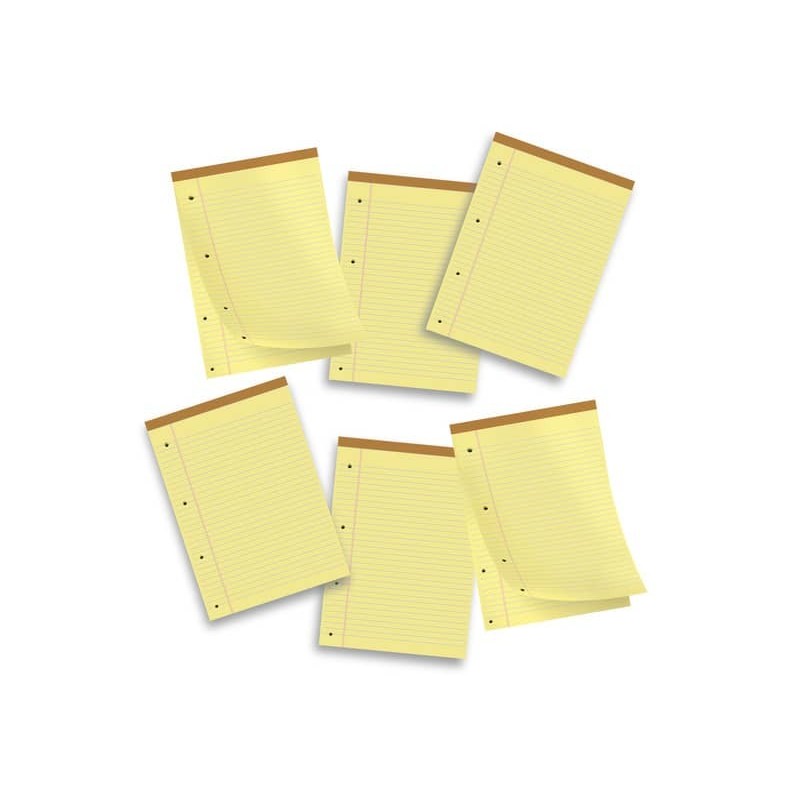 Blocco punto metallico 50 fogli Pigna Legal A4 giallo confezione da 10  pezzi - 0514394RM