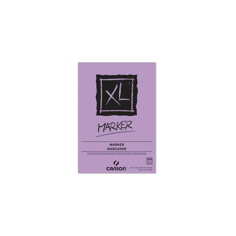 Blocco collato lato corto CANSON XL Marker bianco 70 g/m² 100 fogli A4 C200297236