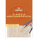 Blocco da disegno CANSON carta millimetrata bianco/arancio 80 g/m² 10 fogli A4 - C200005812 (Conf.25)