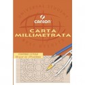 Blocco da disegno CANSON carta millimetrata bianco/arancio 80 g/m² 10 fogli A3 - C200005824 (Conf.10)