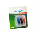 Nastri a rilievo per etichettatrici Dymo vinile 9 mm x 3 m assortiti blister da 3 - S0847750