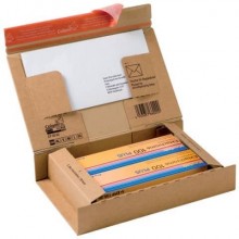 Scatola con tasca interna ColomPac in cartone ondulato f.to 26,2x16,5x5 cm avana - CP066.02 (Conf.20)