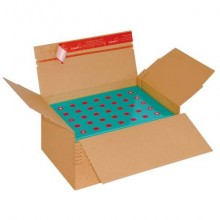 Scatola automontante ad altezza variabile ColomPac f.to 31x23,8x8-17 cm avana - CP 141.205 (Conf.10)