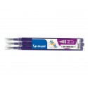 Refill penne a sfera Pilot Frixion Ball e Clicker 0,7 mm viola Set 3 pezzi - 006646