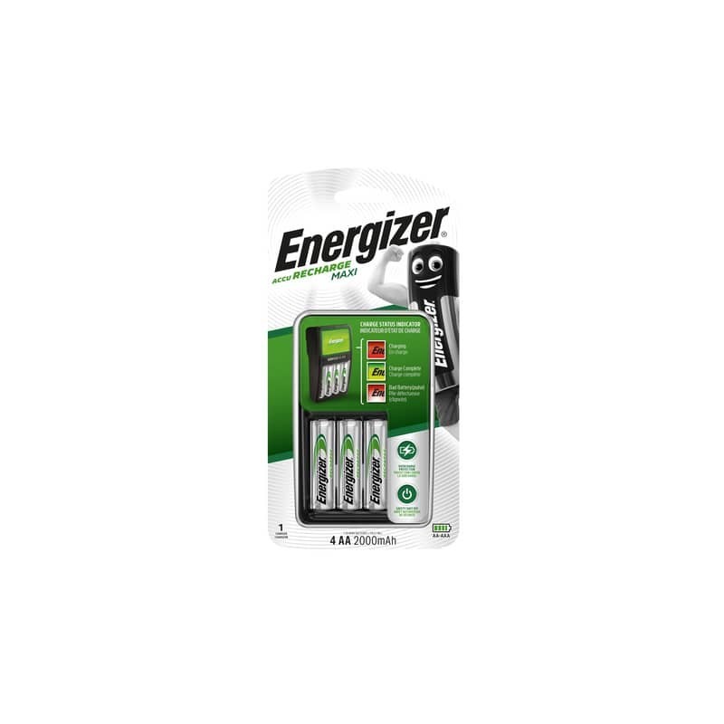 Caricabatterie ENERGIZER Maxi Charger 2000mAh incluse 4 batterie Power Plus AA - E300809600