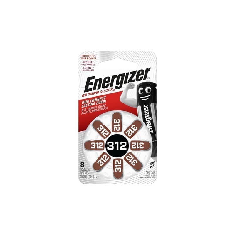 Batterie a bottone ENERGIZER 312 Zinc Air TL8 conf. da 8 - E301431801