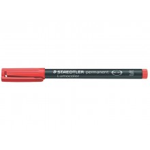 Penna a punta sintetica Staedtler Lumocolor permanent pen 313 S rosso 313-2 (Conf.10)