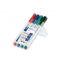 Marcatori per lavagne bianche Staedtler Lumocolor whiteboard compact 341 assortiti  astuccio da 4 pezzi - 341 WP4